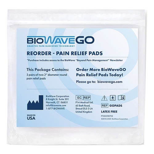 Replacement Pain Relief Pads for BioWaveGO - White