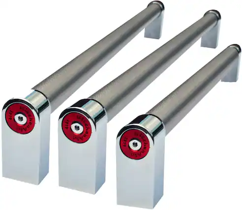 Front. KitchenAid - Handle Kit for French Door Refrigerator - Silver.