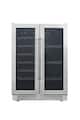 Thor Kitchen - 21 Wine Bottle Capacity and 95 Can Dual Zone French Door Wine and Beverage Center - Stainless Steel