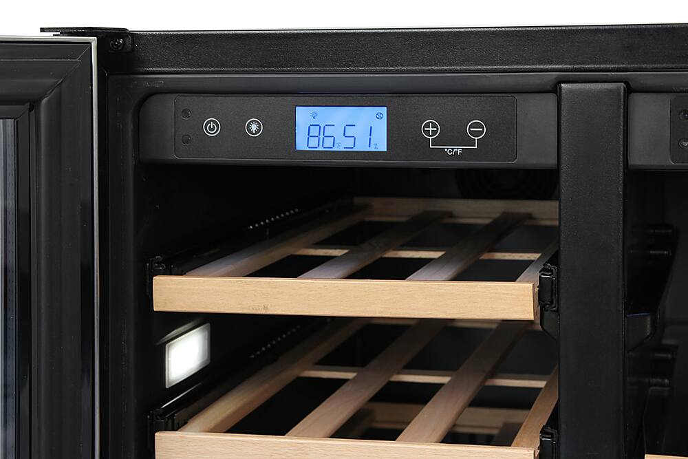 Zoom in on Alt View Zoom 11. Thor Kitchen - 21 Wine Bottle Capacity and 95 Can Dual Zone French Door Wine and Beverage Center - Stainless steel.