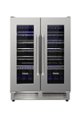 Front Zoom. Thor Kitchen - 42 Bottle Dual Zone Built-in Wine Cooler - Stainless steel.