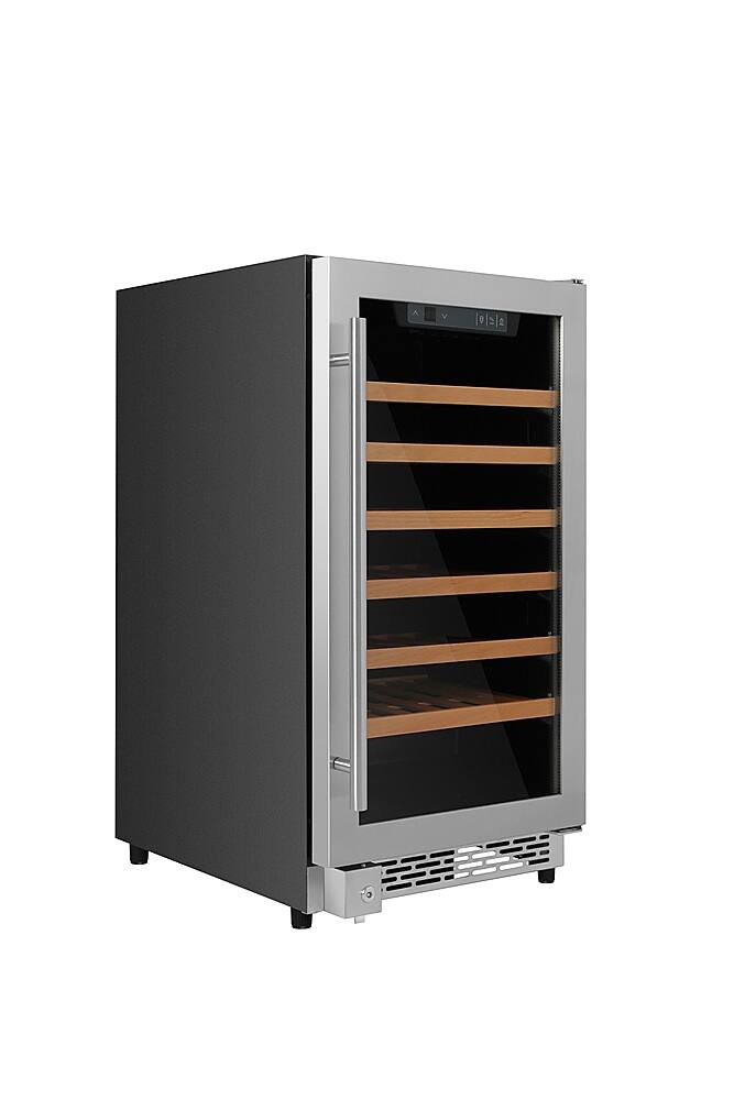 Angle View: Thor Kitchen - 40 Bottle Single Zone Wine Cooler - Stainless steel