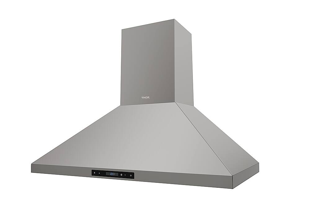 Left View: Thor Kitchen - 30” Convertible  Range Hood - Stainless steel