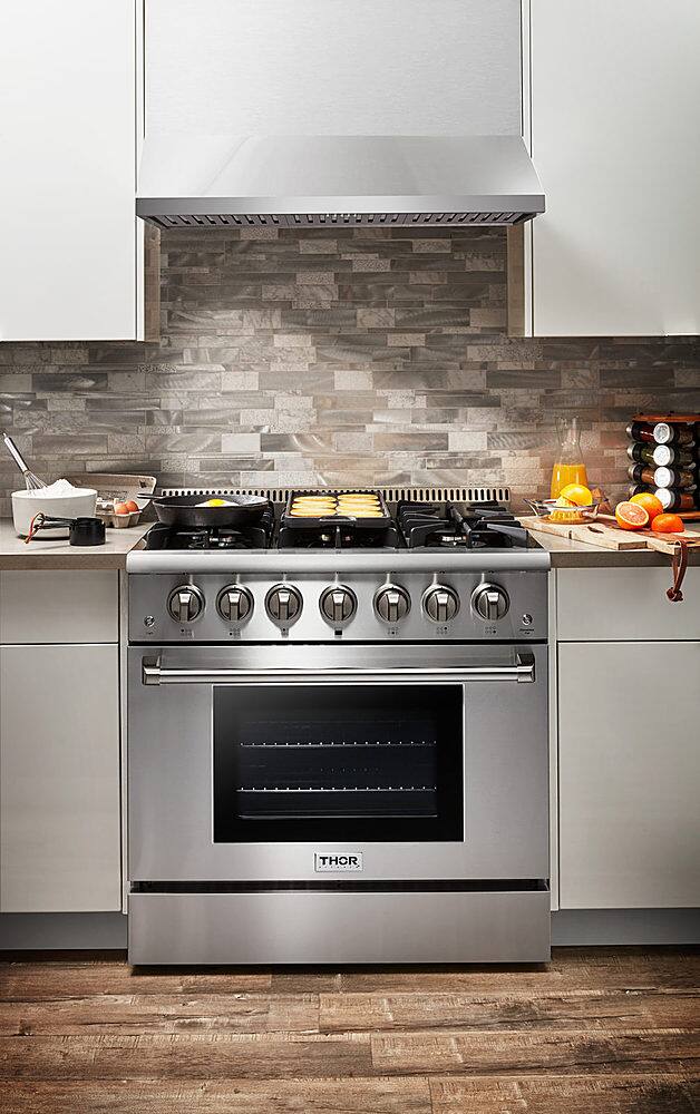 Alt View 15. Thor Kitchen - 36" Convertible Range Hood - Stainless steel.