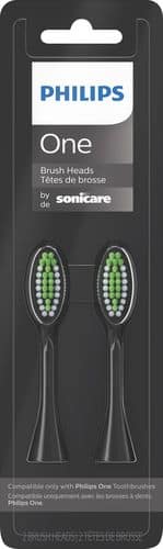 Philips One by Sonicare Replacement Electric Toothbrush Head - BH1022/06 - Black - 2pk