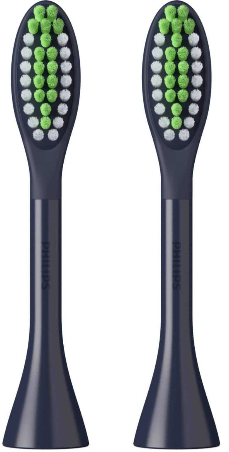 Alt View 12. Philips Sonicare - Philips One by Sonicare 2pk Brush Heads - Midnight Navy Blue.