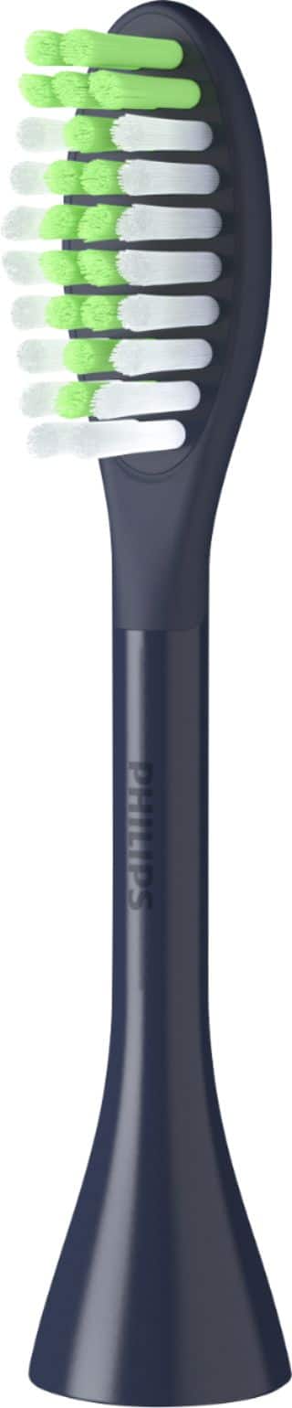 Left. Philips Sonicare - Philips One by Sonicare 2pk Brush Heads - Midnight Navy Blue.