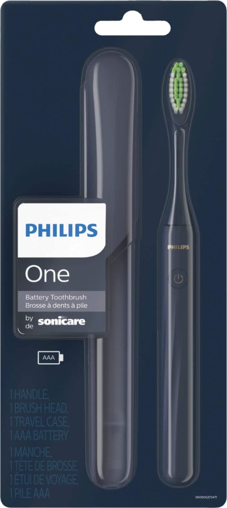 Alt View 11. Philips Sonicare - Philips One by Sonicare Battery Toothbrush - Midnight Navy Blue.