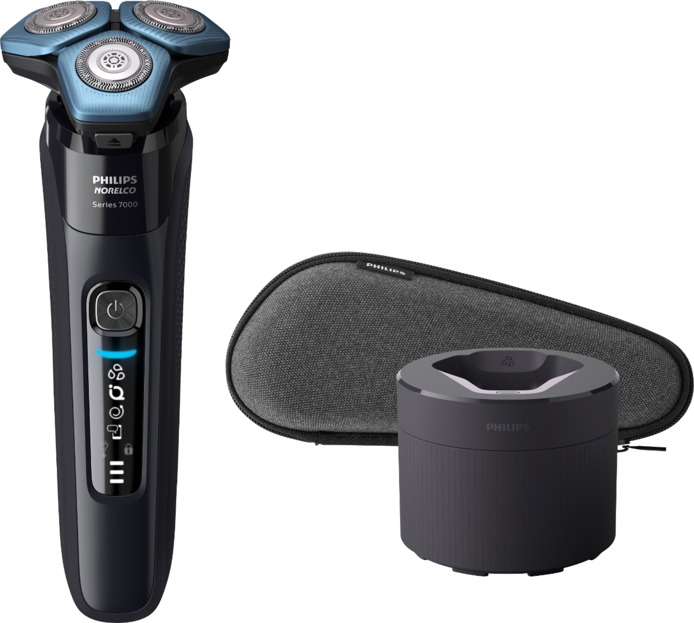 Philips Norelco Shaver 7500, Rechargeable Wet & Dry Electric Shaver with SenseIQ Technology - Ink Black