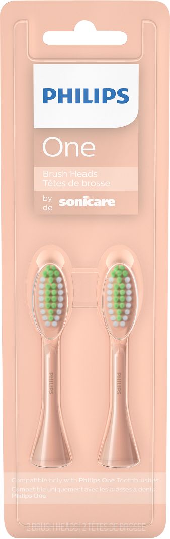 Angle View: Philips Sonicare - Philips One by Sonicare 2pk Brush Heads - Champagne Shimmer