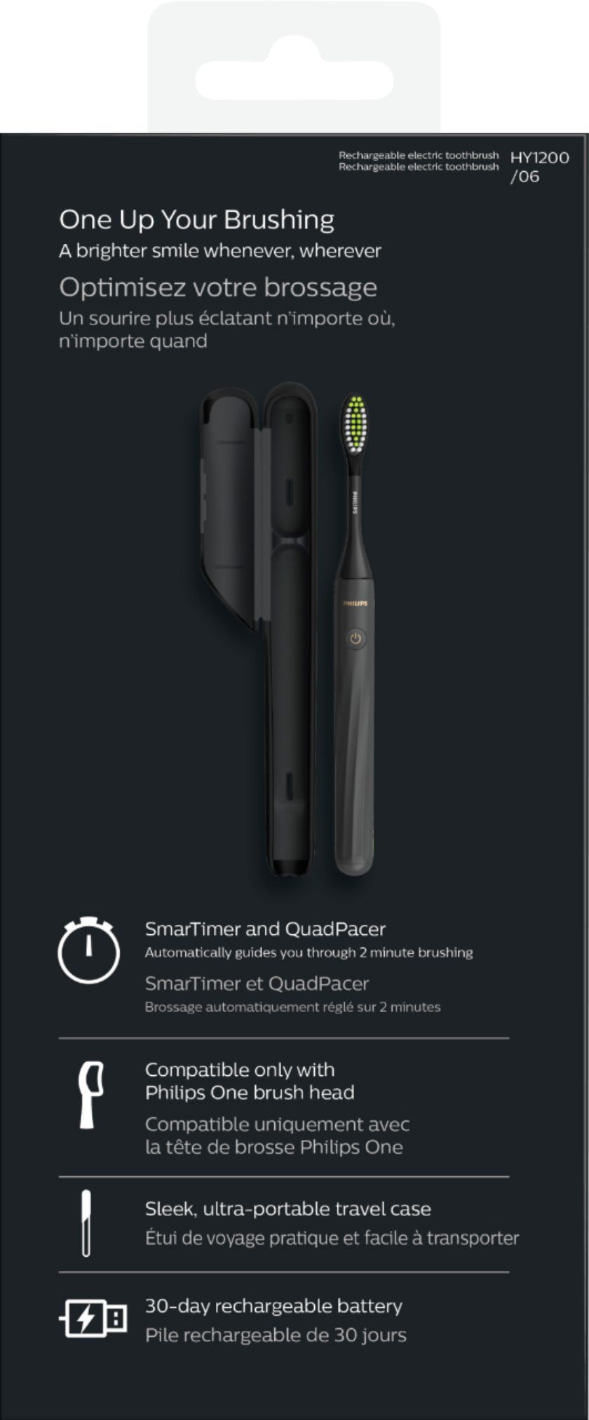 Left View: Philips Sonicare - Philips One by Sonicare Rechargeable Toothbrush - Shadow