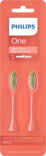 Philips One by Sonicare Replacement Electric Toothbrush Head - BH1022/01 - Coral - 2pk