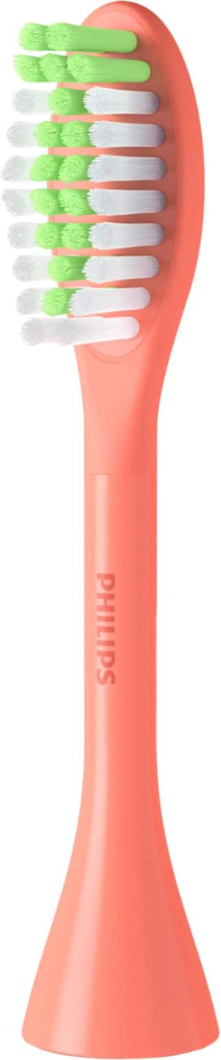 Left. Philips Sonicare - Philips One by Sonicare 2pk Brush Heads - Miami Coral.