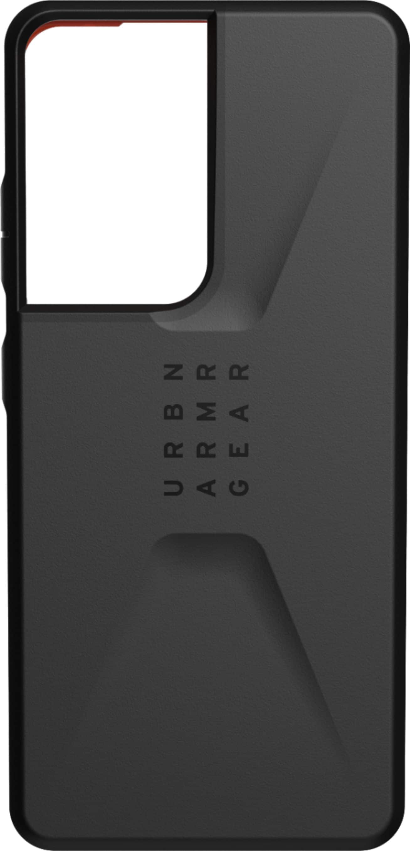 Front. UAG - Civilian Series Hard shell Case for Samsung Galaxy S21 Ultra 5G - Black.