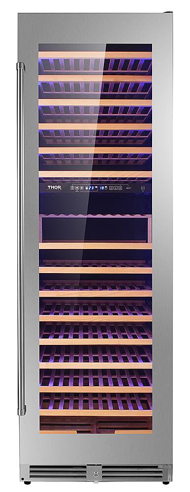Alt View 11. Thor Kitchen - 162 Bottles Dual Zone Wine Cooler - Stainless Steel.