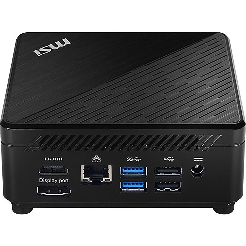 Back View: MSI - Cubi 5 Cubi 5 10M-064US-Mini Computer- i7-10510U-16 GB RAM DDR4 SDRAM- 512 GB SSD - Black