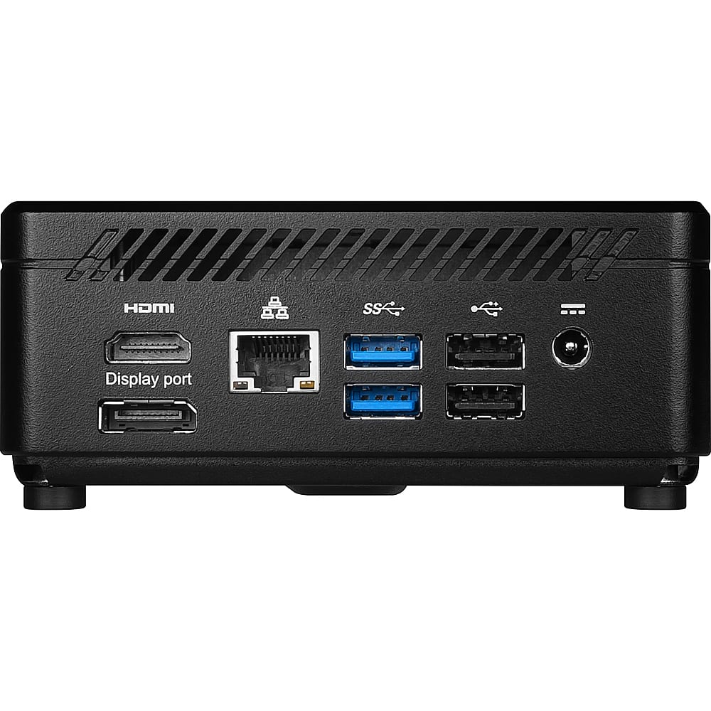 Back View: MSI - Desktop Computer, Mini-Desktop, i3 10th Gen i3-10110U8 GB RAM DDR4 SDRAM - 1 TB HDD, Intel HD Graphics 620