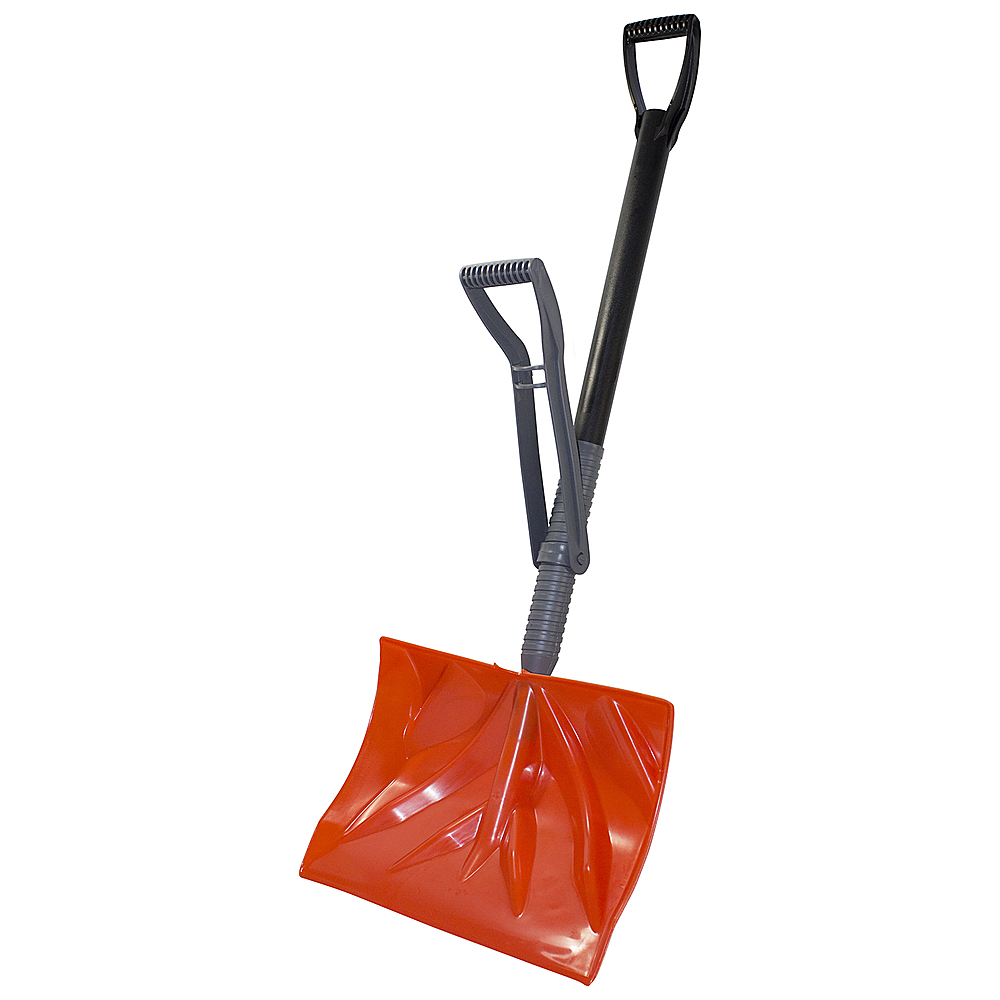 Bigfoot 18" Combination Snow Shovel with Adjustable Ergonomic Handle –Adjusts to User’s Height - Orange