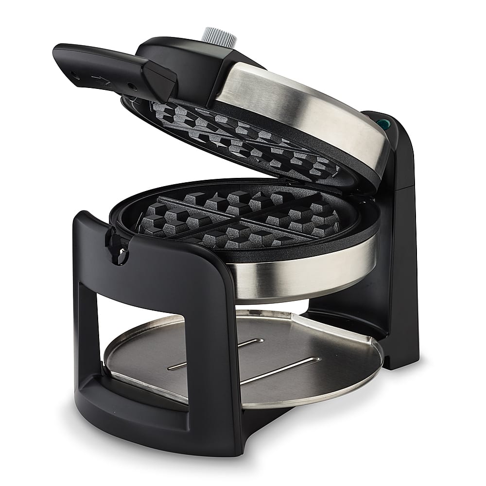 Alt View 13. Cuisinart - Round Flip Belgian Waffle Maker - Silver.