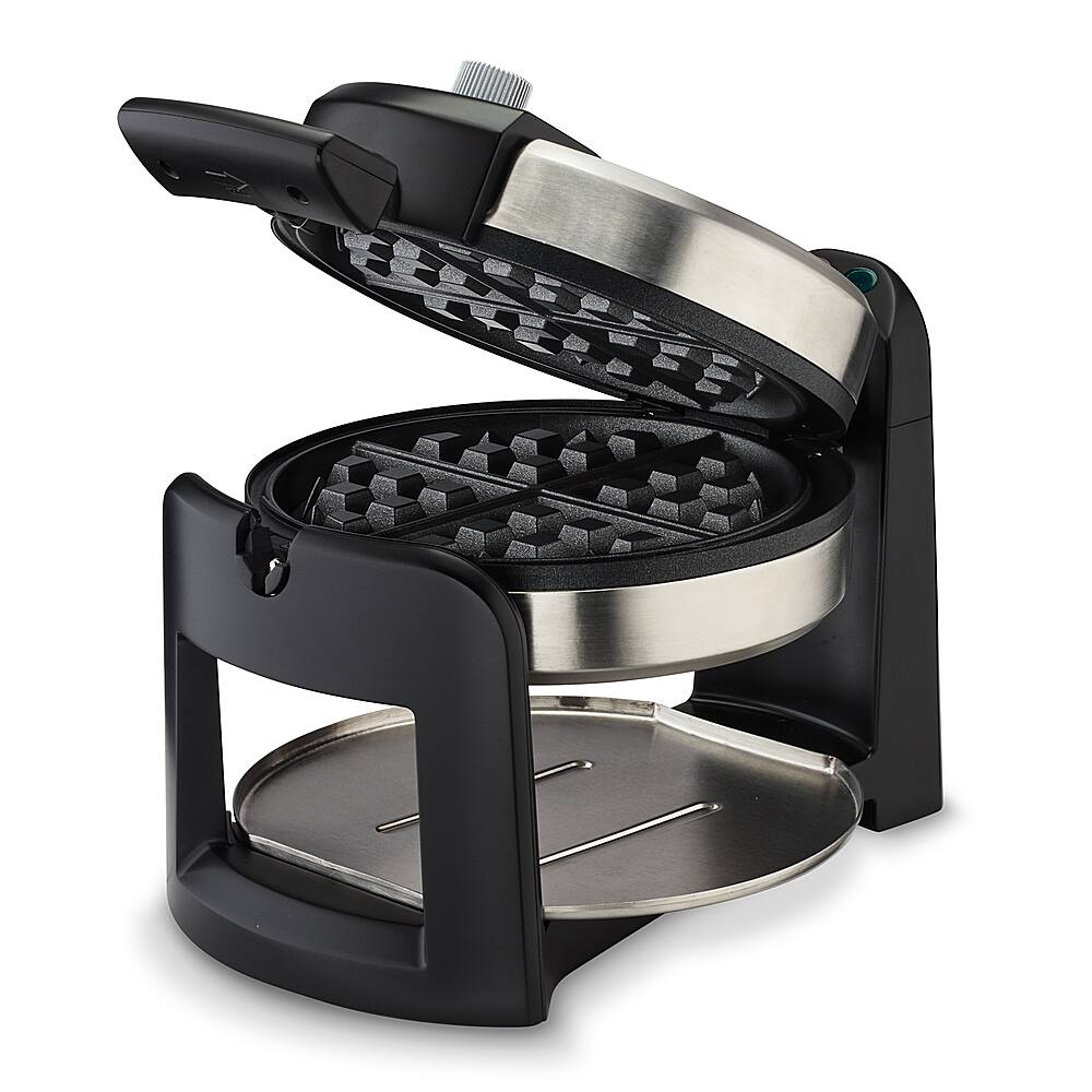 Alt View 13. Cuisinart - Round Flip Belgian Waffle Maker - Silver.