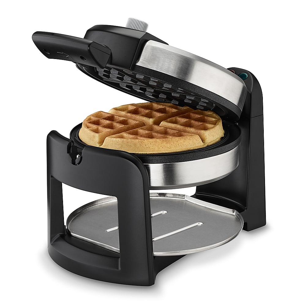 Alt View 14. Cuisinart - Round Flip Belgian Waffle Maker - Silver.