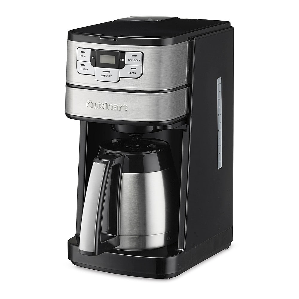 Alt View 12. Cuisinart - Automatic Grind & Brew 10-Cup Thermal Coffeemaker - Black/Stainless Steel.
