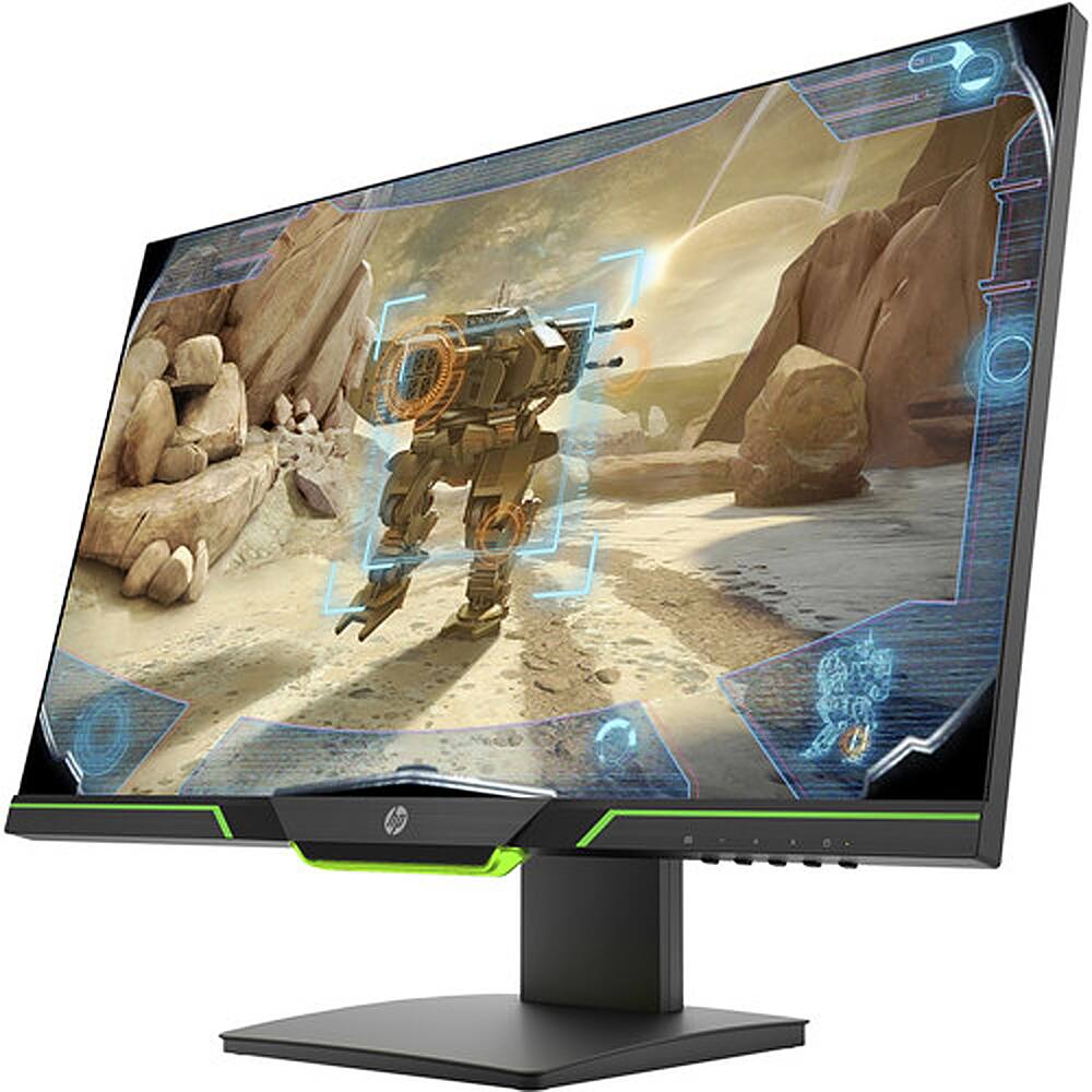 Left View: HP - 27" LCD QHD AMD FreeSync Gaming Monitor - Black