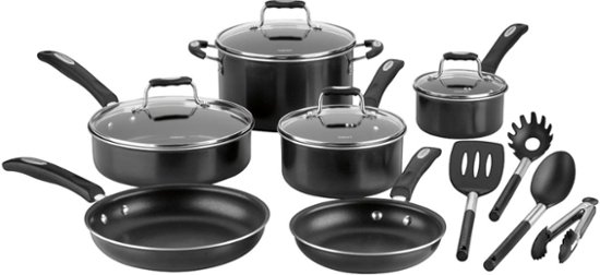 Cuisinart - 14-Piece Cookware Set - Black TODAY ONLY At Best Buy