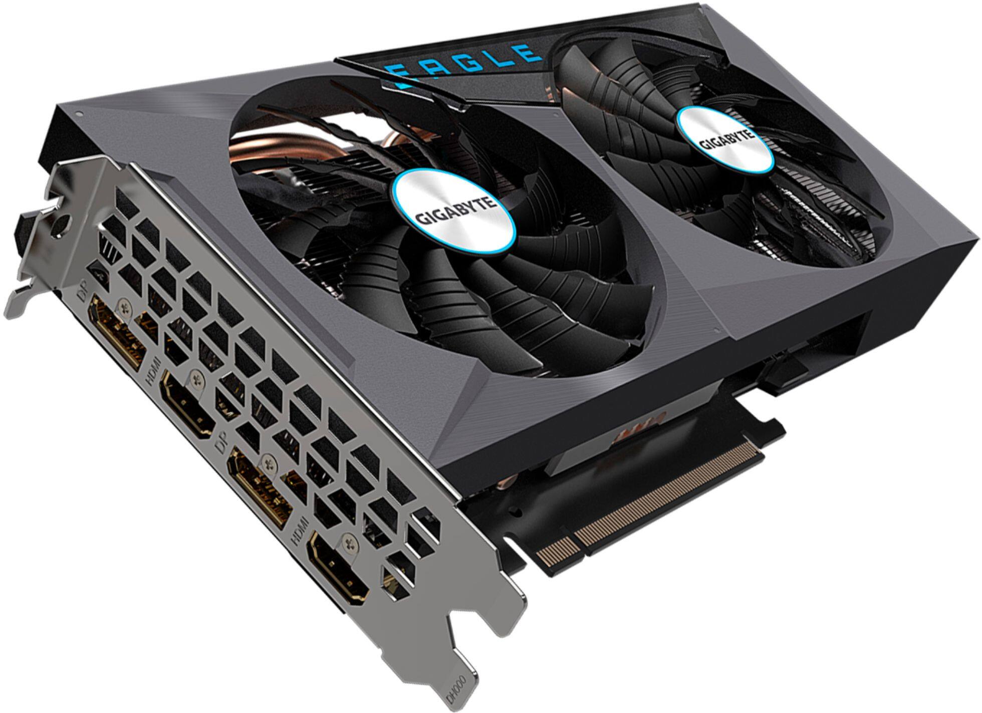 Alt View 16. GIGABYTE - NVIDIA GeForce RTX 3060 Ti EAGLE OC 8G GDDR6 PCI Express 4.0 Graphics Card - Black.