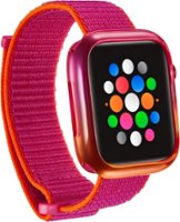 Modal™ - Nylon Watch Band and Bumper Case for Apple Watch 42mm,  44mm and Apple Watch Series 8 45mm - Pink - Angle_Zoom