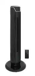 Sunpentown - Tower Fan with Remote and Timer - Black - Front_Zoom