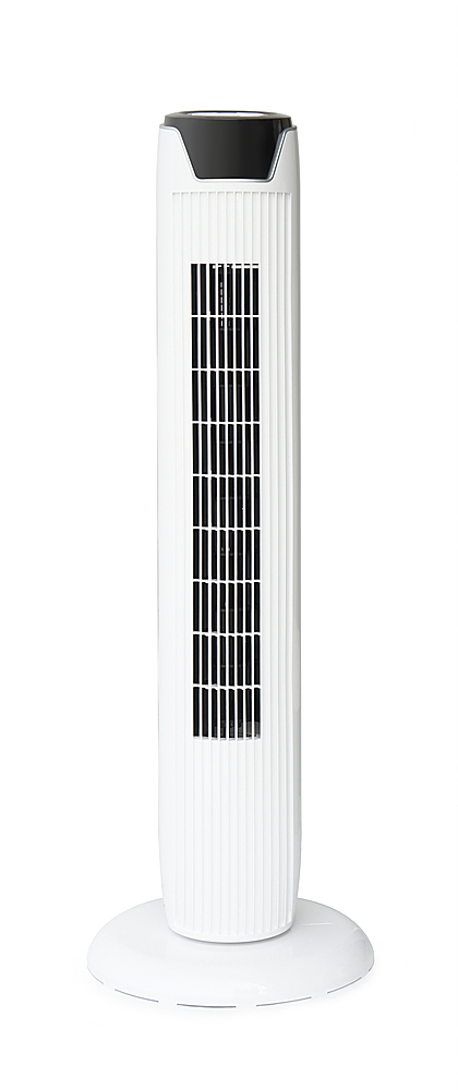 Angle View: Sunpentown - Tower Fan with Remote and Timer - White