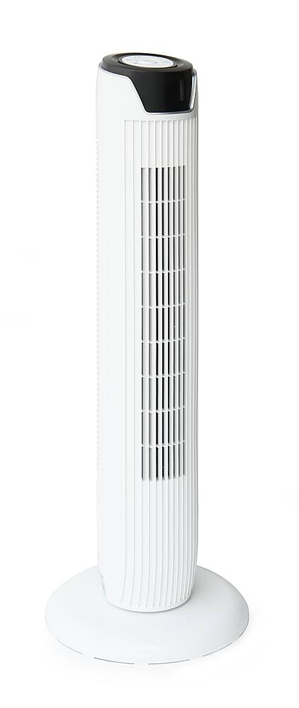Left. Sunpentown - Tower Fan with Remote and Timer - White.