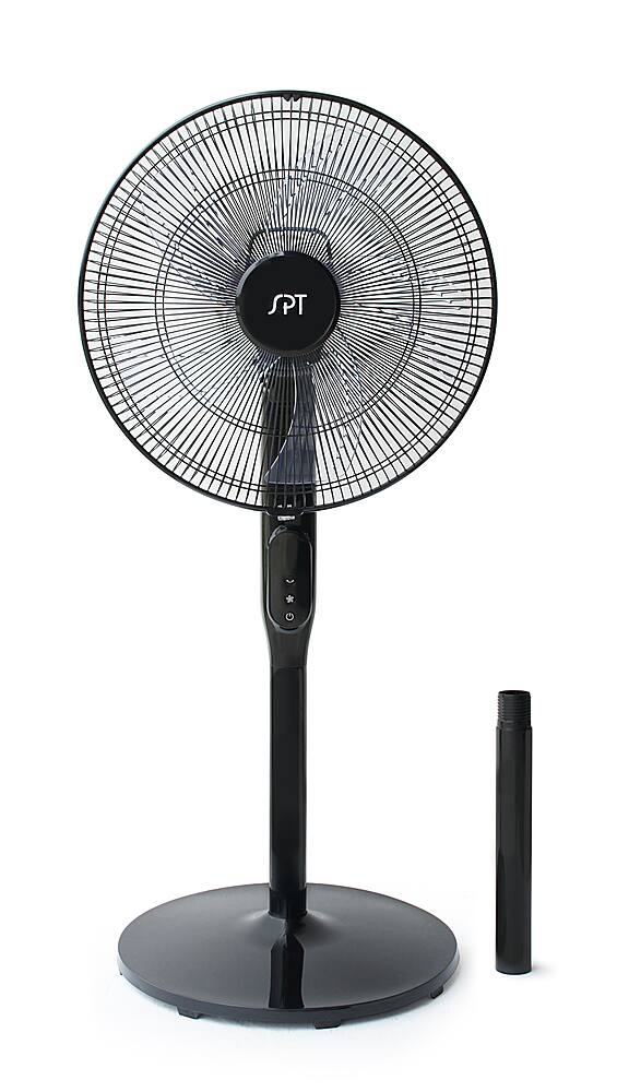 Alt View 11. Sunpentown - 16″ DC-Motor Energy Saving Stand Fan with Remote and Timer - Piano Black.