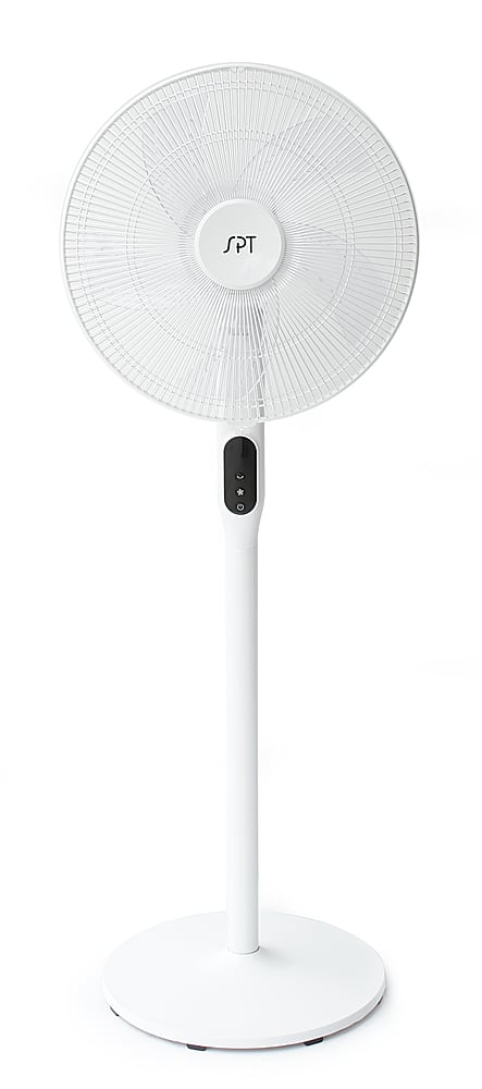 Alt View Zoom 11. Sunpentown - 16″ DC-Motor Energy Saving Stand Fan with Remote and Timer - Piano White.