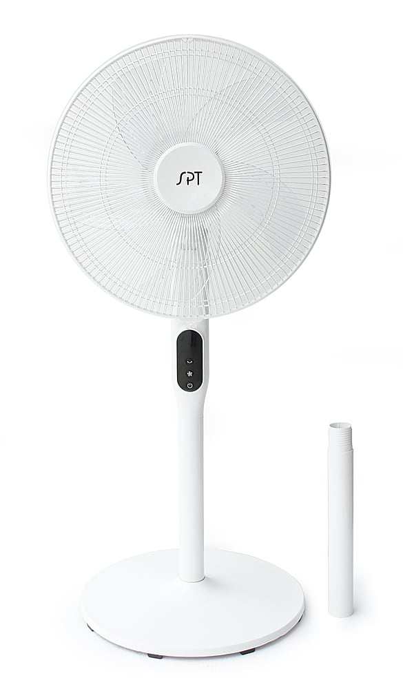 Alt View 12. Sunpentown - 16″ DC-Motor Energy Saving Stand Fan with Remote and Timer - Piano White.