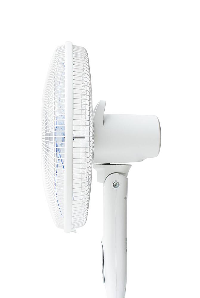 Alt View 13. Sunpentown - 16″ DC-Motor Energy Saving Stand Fan with Remote and Timer - Piano White.