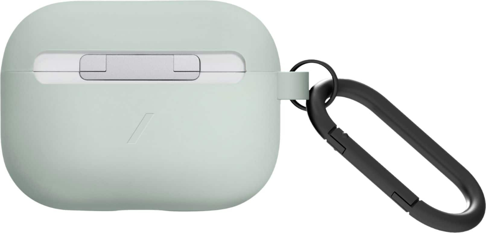 Left View: Native Union - Roam Case for AirPods Pro – Silky & Matte Liquid Silicone Case - Sage