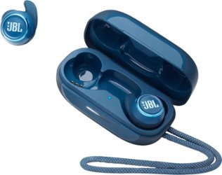 JBL - Reflect Mini True Wireless Noise Cancelling In-Ear Earbuds - Blue - Front_Zoom