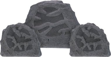 Sonance - MAGROCKS2.1 - Mag Series 2.1-Ch. Outdoor Rock Speaker System (Each) - Charcoal Gray Granite - Front_Zoom
