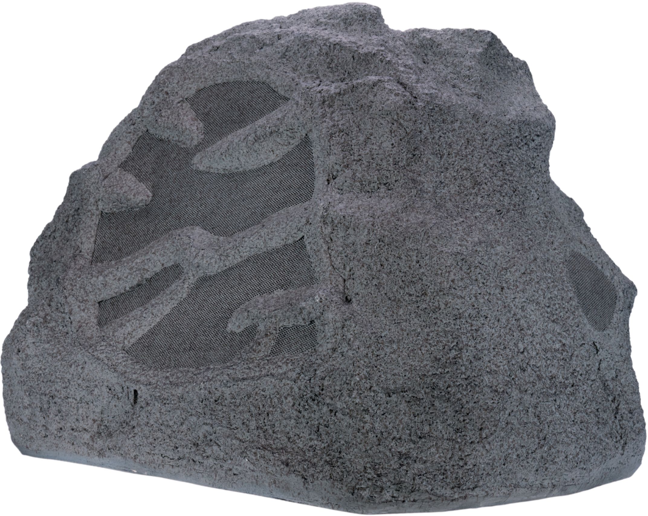 Left View: Sonance - MAGROCKS2.1 - Mag Series 2.1-Ch. Outdoor Rock Speaker System (Each) - Charcoal Gray Granite