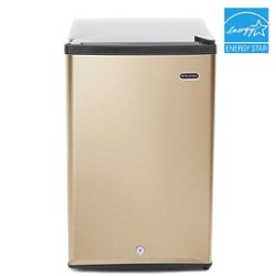 Whynter - 2.1 cu.ft Energy Star Upright Freezer with Lock in Rose Gold - Gold - Front_Zoom