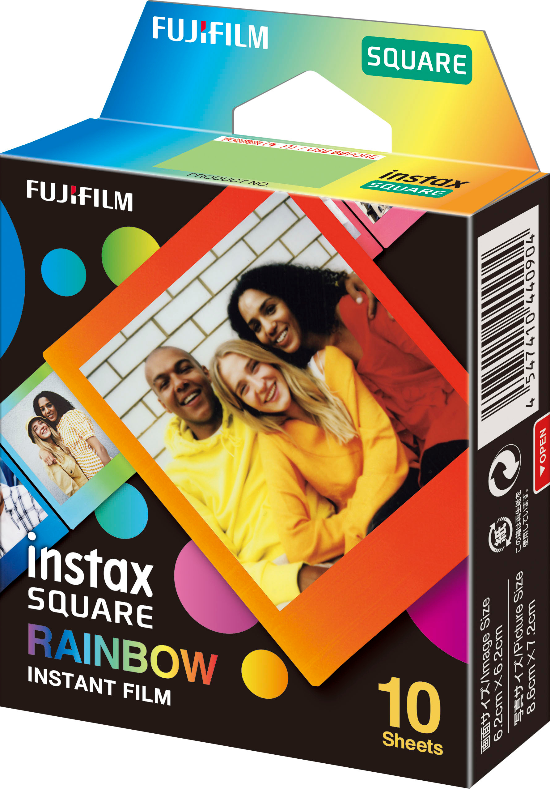 Film Fujifilm Instax Square avec illumination des étoiles. Film instantané.  Pour imprimante Instax SQ1, SQ20, SQ10, SQ6, Share SP-3, Lomo'Instant Square.  -  France