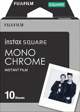 Fujifilm - INSTAX® SQUARE Monochrome Instant Film - Black