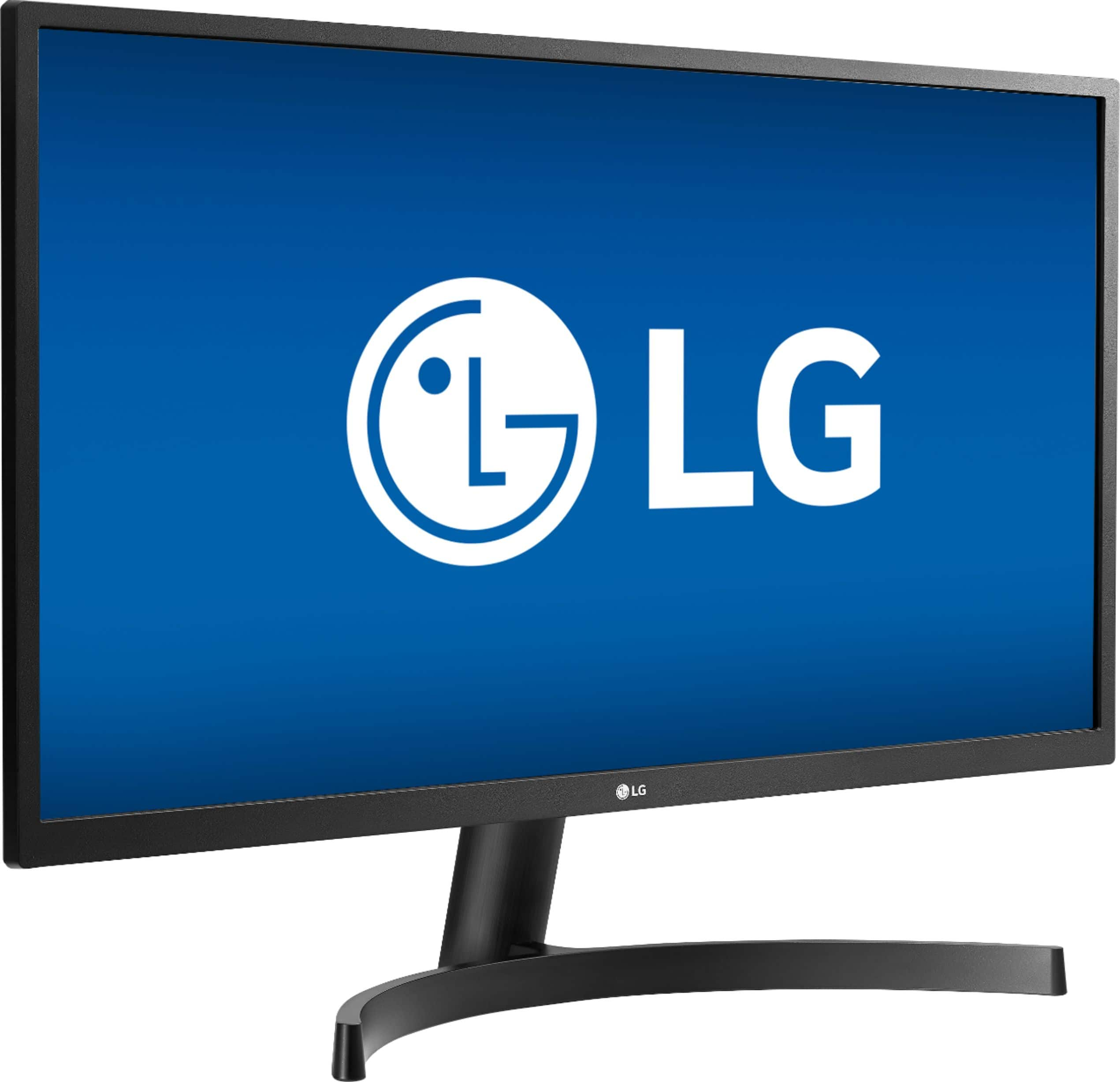 Left View: LG - Geek Squad Certified Refurbished UltraFine 27" IPS LED 4K UHD FreeSync Monitor with HDR