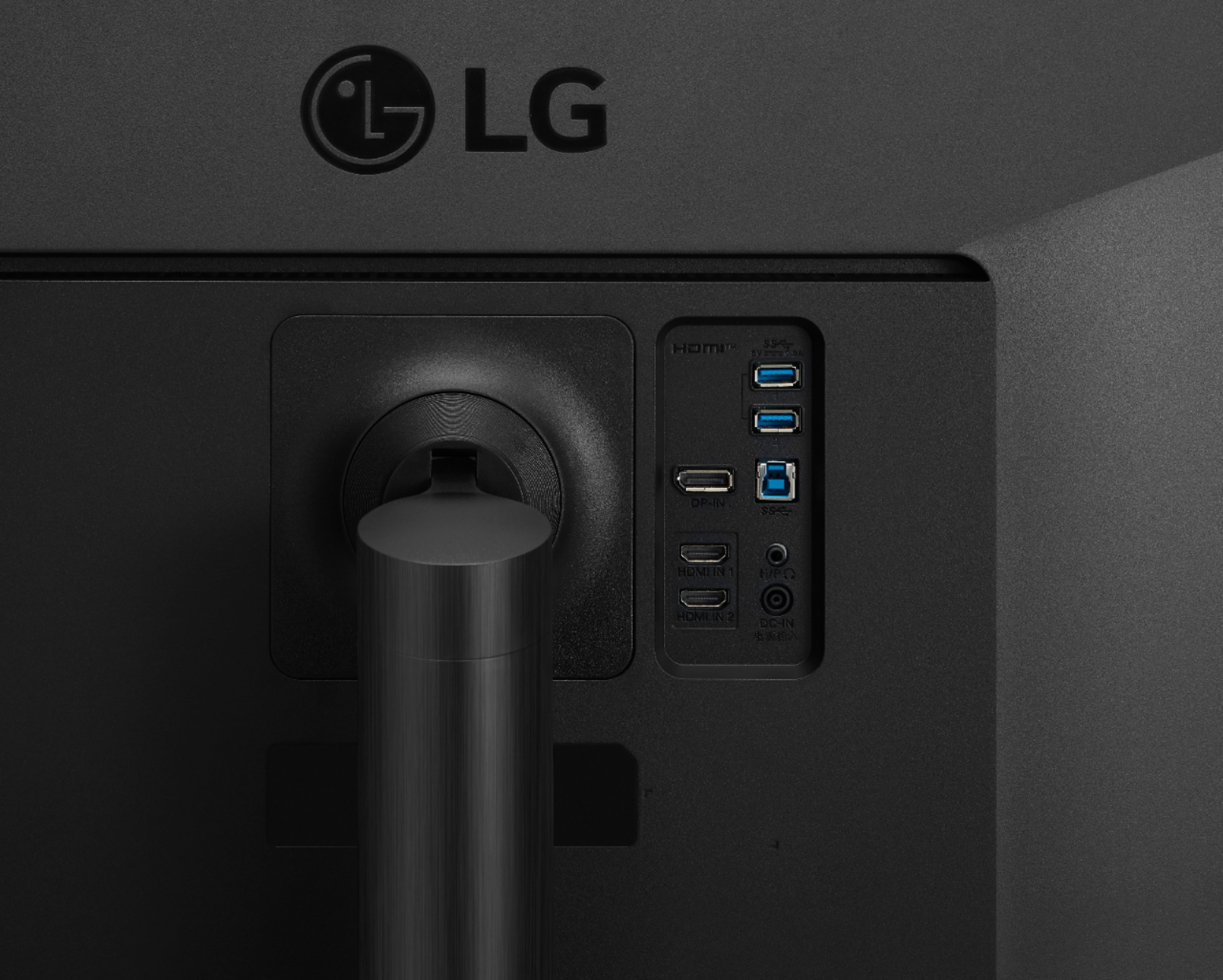 Back View: LG - Geek Squad Certified Refurbished 34" IPS LED UltraWide WQHD FreeSync Monitor with HDR - Black