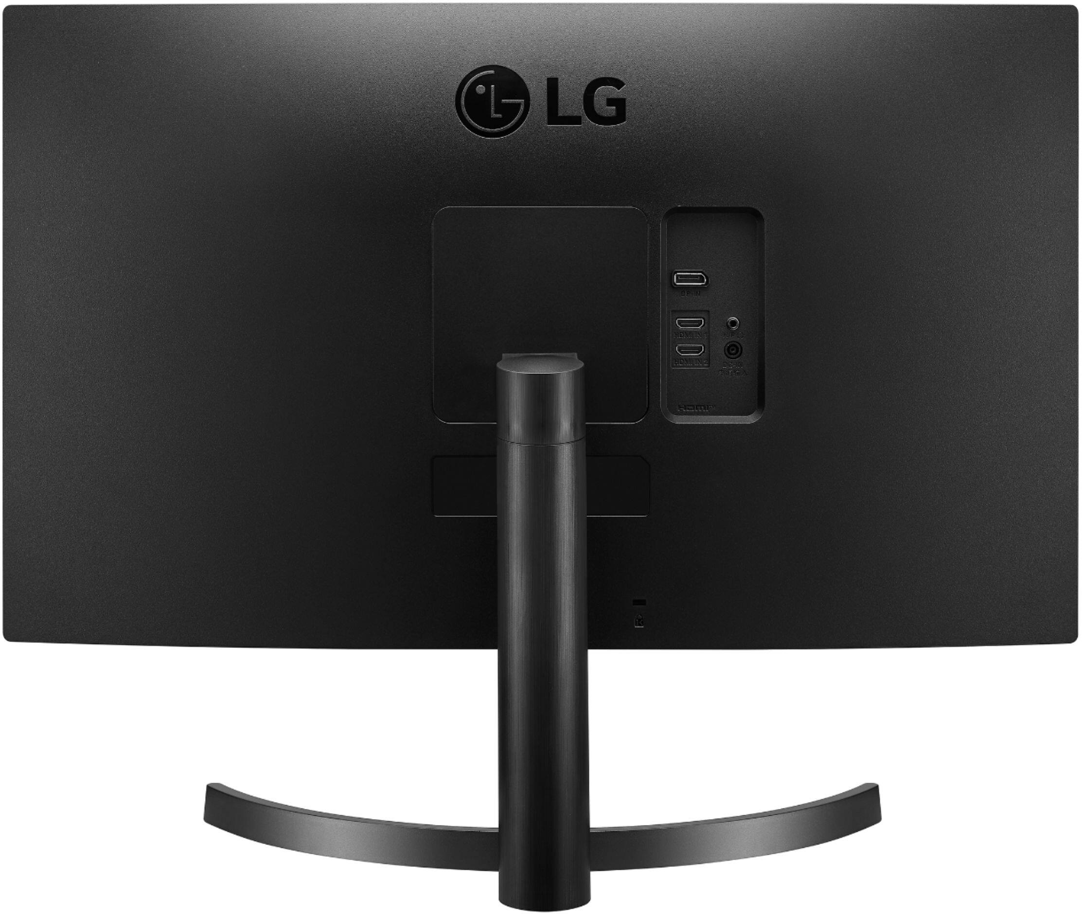 Back. LG - Geek Squad Certified Refurbished 27" IPS LED QHD FreeSync Monitor with HDR - Black.