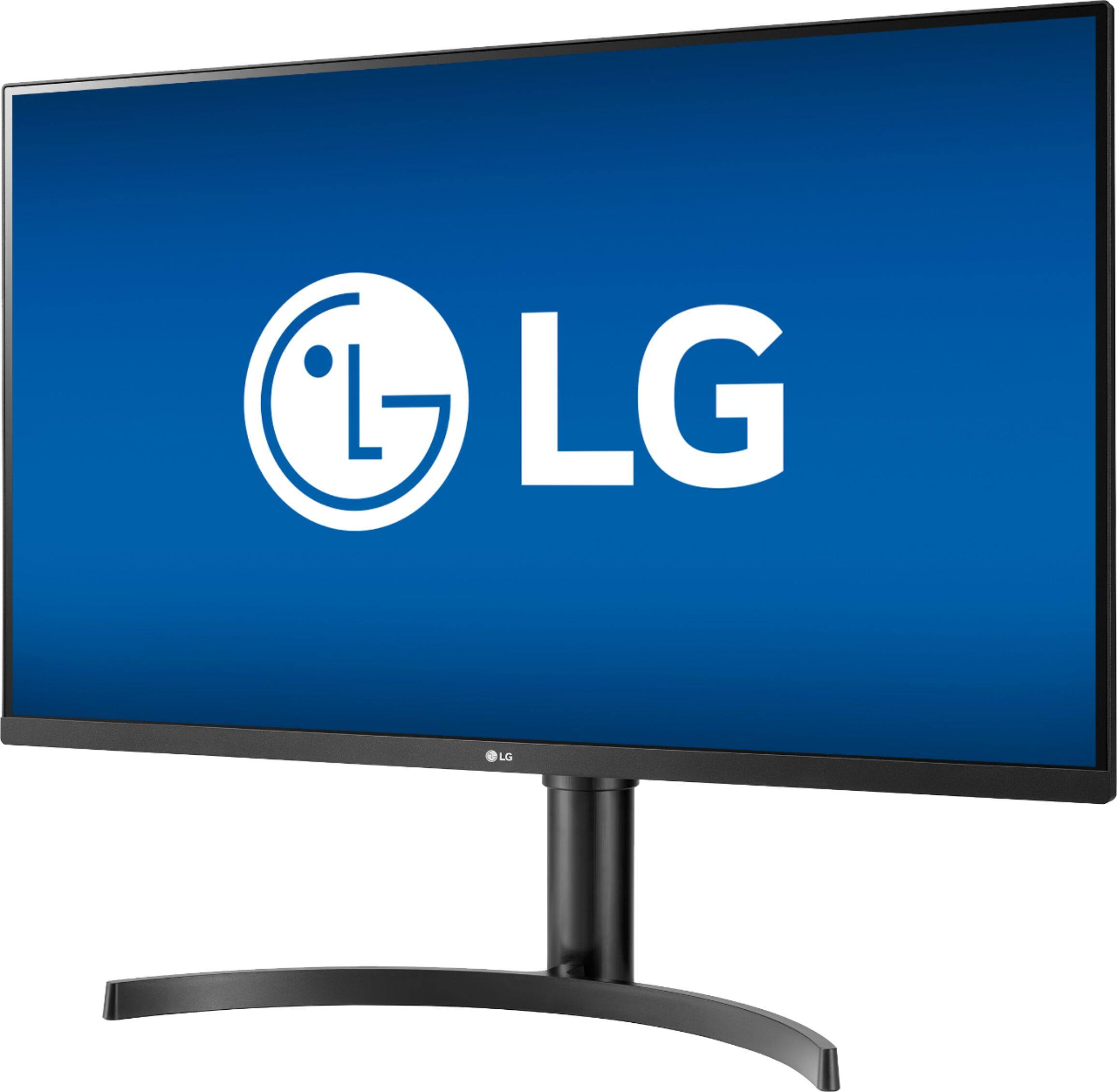 Angle View: LG - Geek Squad Certified Refurbished 32" IPS LED QHD FreeSync Monitor with HDR - Black