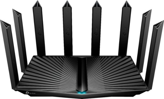 Angle Zoom. TP-Link - Archer AX90 AX6600 Tri-Band Wi-Fi 6 Router - Black.