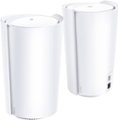 Alt View Zoom 11. TP-Link - Deco X90 (2-pack) AX6600 Whole Home Mesh Wi-Fi 6 System - White.